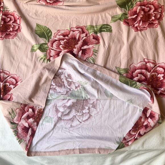 Derek Heart Plus Women Maxi Dress Plus 2X Pink Floral T-Shirt Dress Short Sleeve - Picture 3 of 7